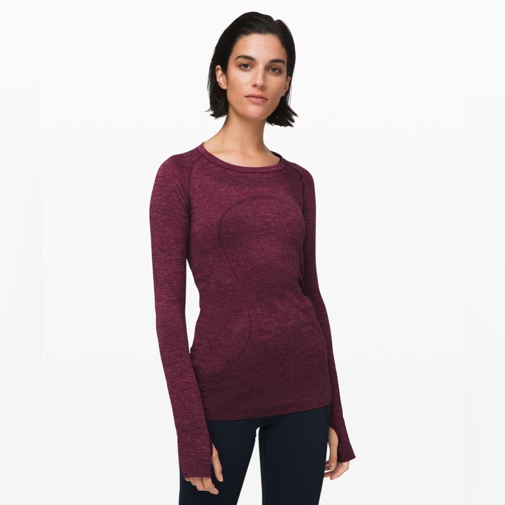 Lululemon swiftly tech long sleeve 6 maroon